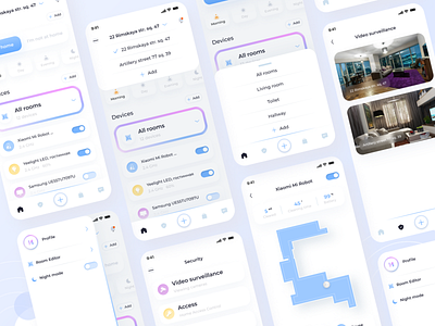 Smart Home - Mobile app clean figma light light theme mobile app design mobile design product design smart devacies smart home smart home app ui design uiux ux design