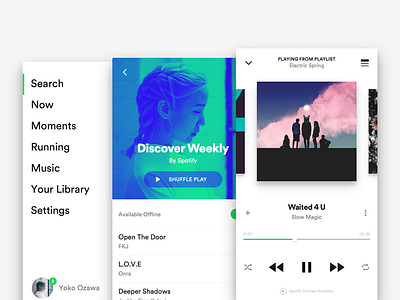 Spotify 2.0 Exploration circular ios light minimal music player spotify white