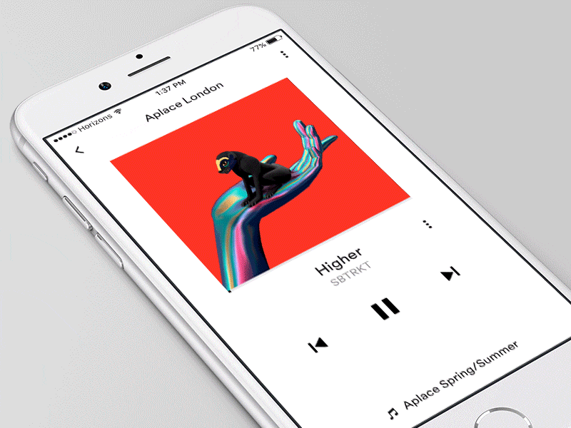 Now Playing : Song & Album Art album algorithm color display minimal music player