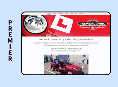 Premier Driving Academy design icon illustration illustrator logo typography ui ux web website