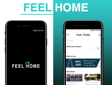 Feel Home app design icon illustration illustrator logo typography ui ux website