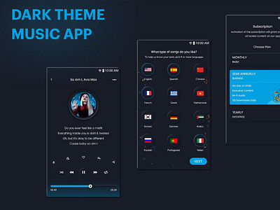 Dark Theme Music App