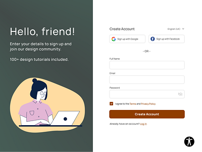 #DailyUI 001 - Sign Up Form
