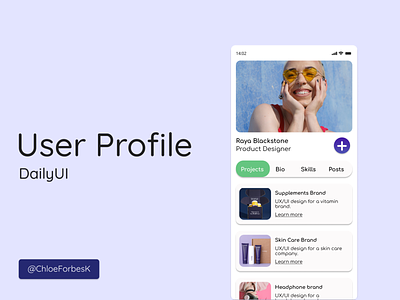#DailyUI 006 - User Profile