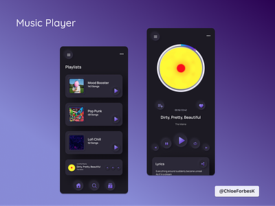 #DailyUI 009 - Music Player dailyui dailyuichallenge design music music app music player ui website design
