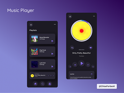 #DailyUI 009 - Music Player dailyui dailyuichallenge design music music app music player ui website design