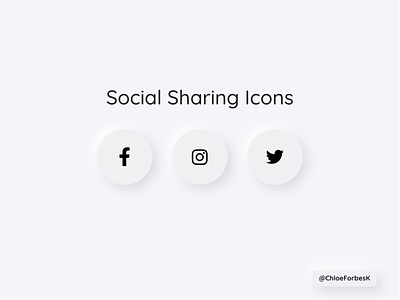 #DailyUI 010 - Social Sharing dailyui dailyuichallenge design neumorphism social media social sharing ui website design