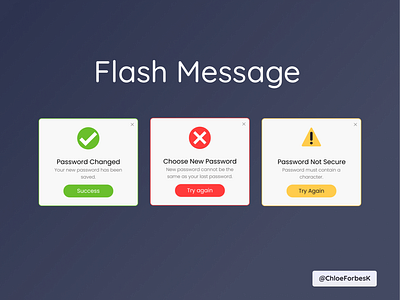 #DailyUI 011 - Flash Message