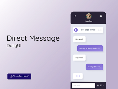#DailyUI 013 - Direct Messaging App