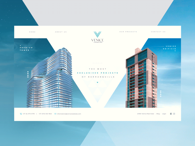 Venice Real State - Intro animation building design interface motion real state ui ux website