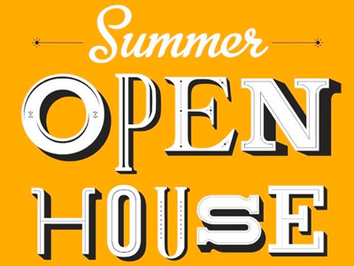 SAA Summer Open House Invitation invitation open house poster saa summer type typography