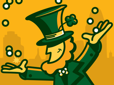 St. Patrick's Day - Web Graphic character gold icon illustration irish juggle leprechaun shamrock