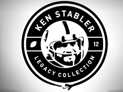Ken Stabler Legacy Collection badge circle face football logo nfl raiders shield snake