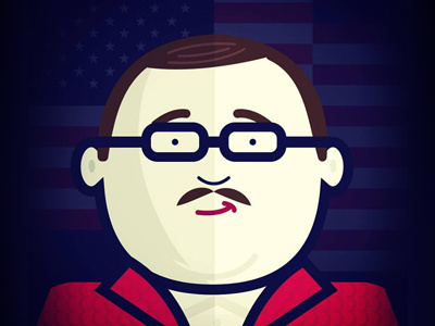 Ken Bone america flag glasses guy icon illustration kenbone logo mustache people usa