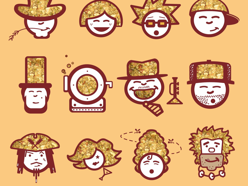 McCabe’s Granola Packaging Characters characters packaging icons