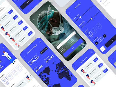 Medea Medical App UI Kit app blue coronavirus covid 19 doctor health ios medical mobile search sketch ui