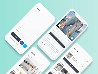 Shops app design ecommerce ios iphonex mobile sketch ui ux