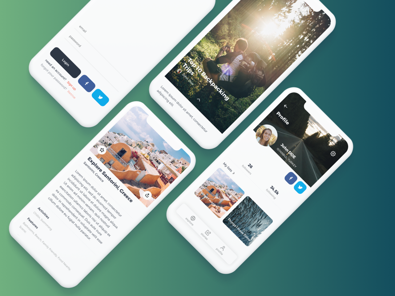 Voyago - Travel App Sketch Template By Uicube On Dribbble