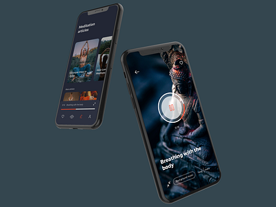 Namaste - Meditation App Template app dark design ios iphone8 iphonex light listing meditation mobile sketch ui ux yoga