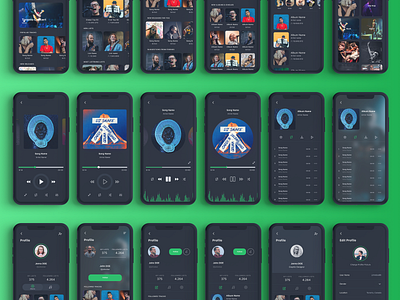 Vega Music IOS UI Kit app dark design ios iphonex light listing mobile music player sketch ui user
