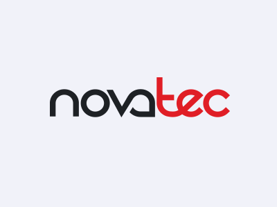 Novatec Logo clean design flat graphic design logo typography