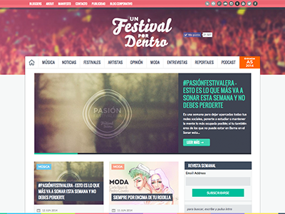 Un Festival por Dentro web design mag magazine ui web web design