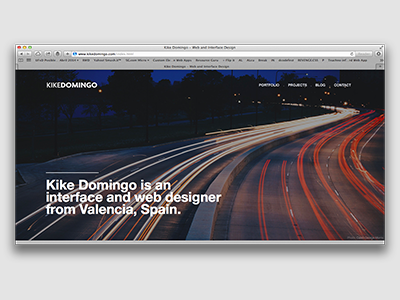 Kike Domingo Personal Porfolio design gui portfolio ui ux web web design website
