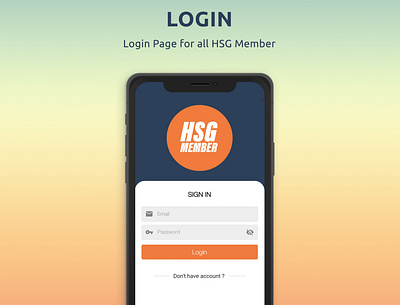 Login Page - Member App branding design flat illustration mobile mobile ui ui ui design uiux ux