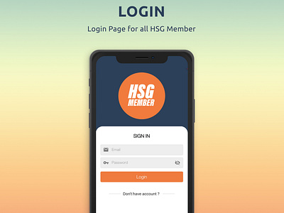 Login Page - Member App