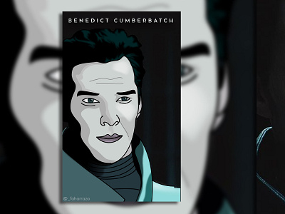 Benedict Cumberbatch benedictcumberbatch custom type fahar illustration portrait vectorart