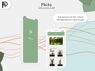 Philo - Plant Shop App app design icon illustration illustrator logo minimal type ui ux