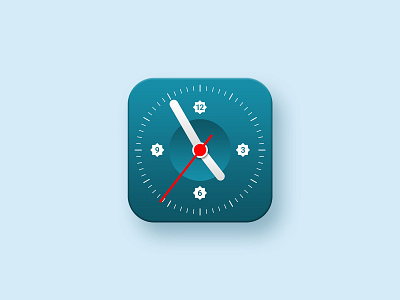 Clock App Icon With Islamic Symbol