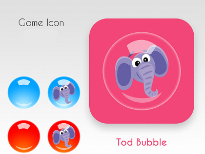 Tod Bubble Game Icon v2 adobe illustrator adobe photoshop bubble game bubble game icon creative game icon game icon game icon design icon design