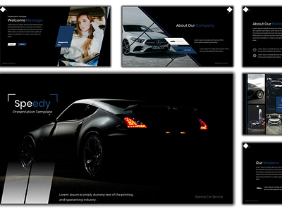 Speedy Car Services PowerPoint Template