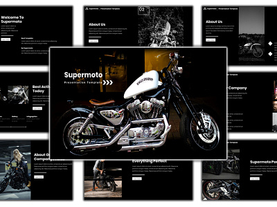 Motorcycle Supermoto PowerPoint Template advertisement advertisement design advertisements corporate design ecommerce enterpreneur powerpoint presentation powerpoint template presentation