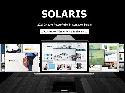 SOLARIS - Creative Business Plan Bundle 5 in 1 PowerPoint Templa advertisement corporate ecommerce ecommerce design enterpreneur enterprise mockup powerpoint presentation powerpoint template presentation