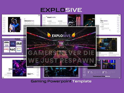 Explosive - Esport Gaming Powerpoint Template advertisement advertisements corporate design enterpreneur enterprise game design gamers gaming powerpoint presentation powerpoint template presentation