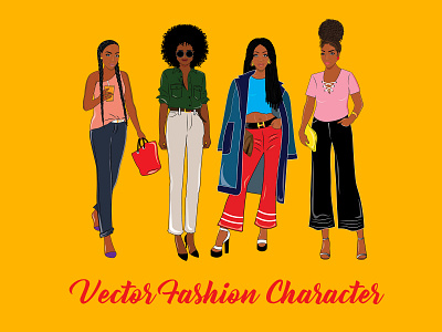 Fashion Character 2d character cartoon illustration character design character illustration clipart fashion character graphic design illustration vector art vector illustration