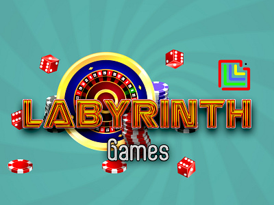 Labyrinth game logo final design casino games design illustration illustrator logo designing photoshop typography ui
