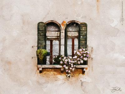 "A old Balcony window"