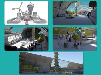 EMD ice cream factory animation series 3d concept art work