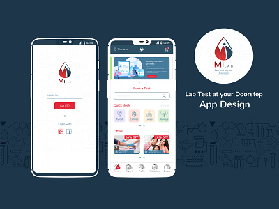 MI LAB app blood test design figma lab test typography ui ux