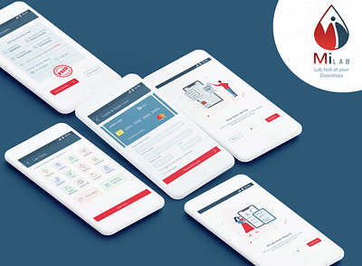 MI LAB app blood test design figma illustration lab test typography ui ux web