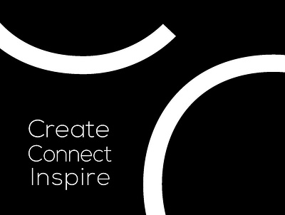 Create Connect Inspire art branding design flat illustration lettering logo minimal typography ui