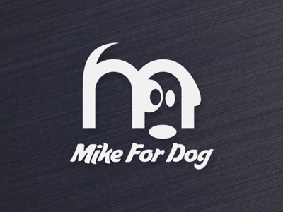 Mike For Dog concept fun logo minimal