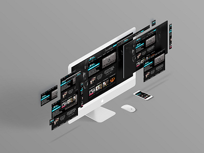 MockUp Design for Website Fitness mockup website design