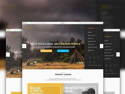 Mockup Web Design For PROJECT JAGUAR