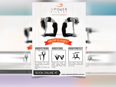Poster Design body flyer gym illustrator orange poster poster design power vector