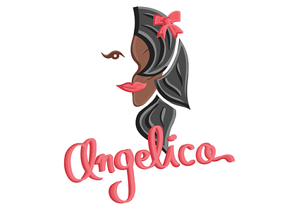 angelica blm colourful design flat illustration lettering logo logodesign personal brand personal branding typography vector