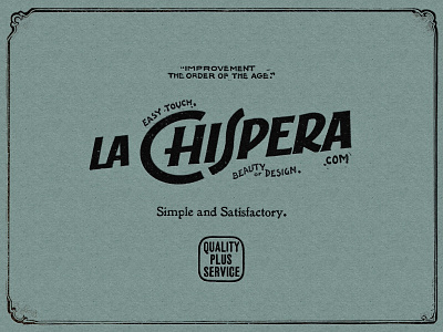 La Chispera branding custom debut design handmade lettering logo print typography vintage